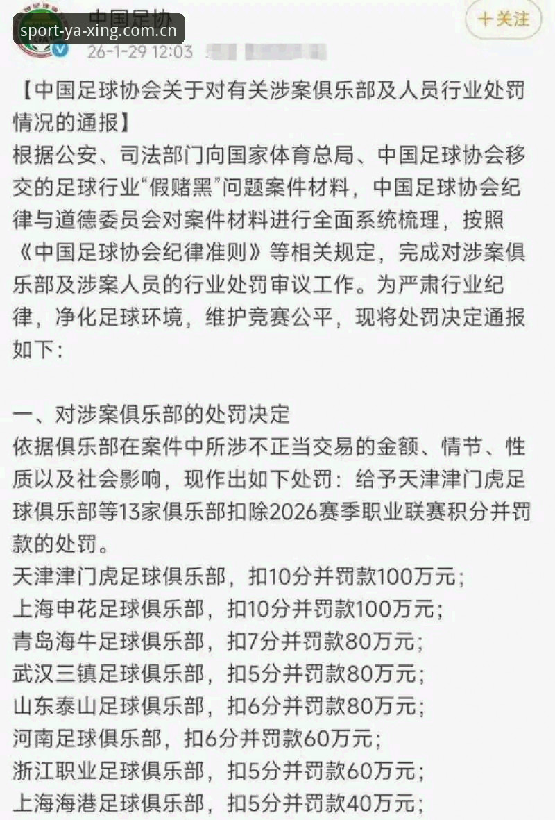 亚星体育娱乐平台 中国足协第三批禁足名单发布:17人终身禁足,48人受罚,3个关键点梳理